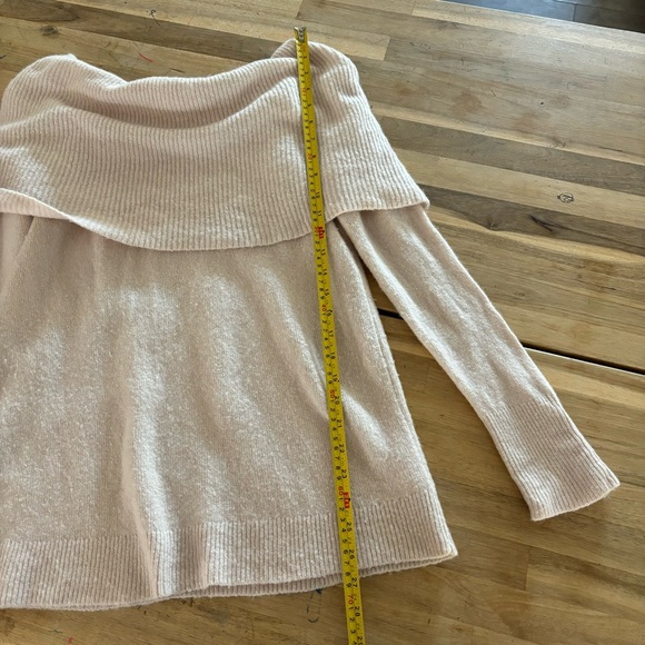 Loft Soft Pink Wool Blend Cowl Neck Sweater M - Picture 4 of 8